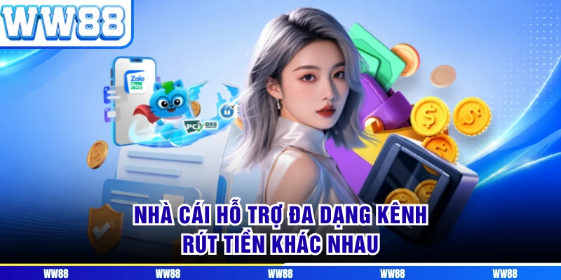 Nhà cái hỗ trợ đa dạng kênh rút tiền khác nhau